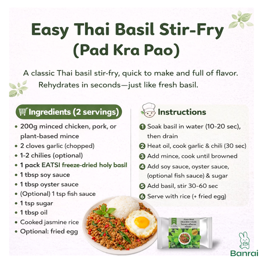 Freeze-Dried Thai Holy Basil 2g🌿 กะเพรา